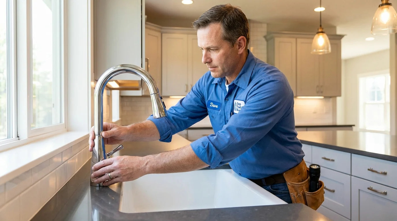 Kitchen faucet installation by Johns Plumbing LLC in Findlay